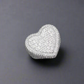 Baguette Moissanite Heart Ring
